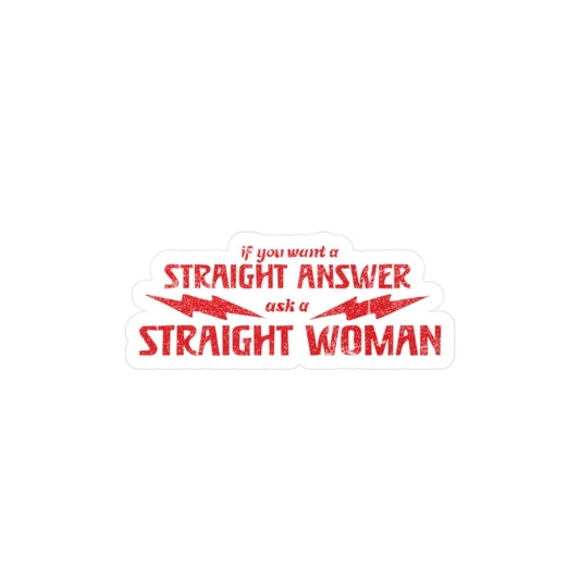 Straight Answer Vinyl Sticker